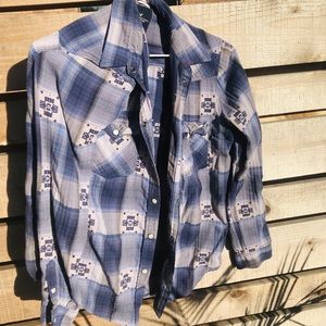 Blue plaid American Eagle Shirt